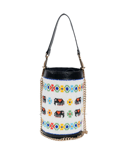 vistara elephant parade beadwork bag - Pusaaka