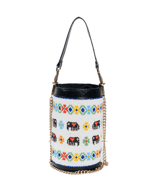 vistara elephant parade beadwork bag - Pusaaka