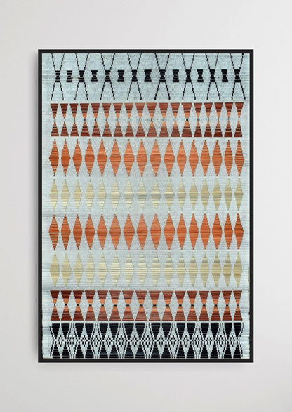 Detailed texture of traditional bamboo weaving techniques, premium Indian handicraft decor.
