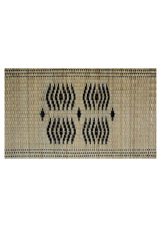 Framed geometric bamboo wall art inspired by tribal tattoos, authentic North East Indian decor.